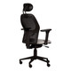Venus Mesh High-back Office Chair, ergonomic office chair with black mesh backrest and adjustable headrest and armrests.