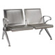 Die Cast Aluminium Airport Bench, a durable metal seating bench with perforated backrests and armrests, designed for airport waiting areas.