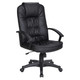 Fire High-back Chair | JOC-HCH-CH2600-BL, black leather executive office chair with high backrest and armrests for comfortable seating and support.