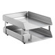 Fluted Steel Two-tier Letter Tray