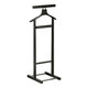 Contract Solid Wooden Single Dumb Valet by Office Stock South Africa, a Solid Wood Valet with a Sleek Black Finish, Featuring a Single Hanger and Sturdy Base, Ideal for Organised Garment Storage.