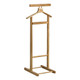 Solid Wood Single Dumb Valet by 67, Made of Natural Wood, Standing Tall with a Hanging Bar and Base, Ideal for Reception Area Furniture and Garment Organisation, Featuring a Simple yet Elegant Design.