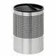 Wide Litter Bin Round Puch Steel Half Moon Lid