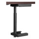 Computer Case Holder Standard | KRO-316, Sturdy Black Metal Computer Case Stand with a Wood-Textured Surface for Desktop Organisation and Support.