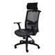 Winston Mesh High-back Office Chair by 67, a Comfortable Desk Chair with Black Mesh Back, Cushioned Seat, Adjustable Headrest and Armrests, Sturdy Base, Ideal for Ergonomic Support and Comfort in Professional Settings.