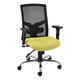 Winston Mesh Medium-back Office Chair by Office Stock Furniture, Featuring a Black Mesh Back, Yellow Seat, and Adjustable Design, on a Sleek Silver Base with Five Wheels, Available at Office Stock South Africa.