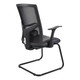 Winston Mesh Visitor Office Chair by Office Stock, a Corporate Seating Option, Featuring a Black Mesh Back and Seat, Ergonomic Design, and Metal Frame, Providing Comfort and Style for Modern Workspaces with a Sturdy 20kg Build.