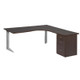 Cluster Desk with Steel Legs and Desk Height Pedestal | Office Furniture | Office Stock
