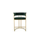 Dee Bar Stool Original Steel Gold Spray Upholstered