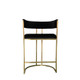 Dee Bar Stool Original Steel Gold Spray Upholstered