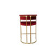 Dee Bar Stool Original Steel Gold Spray Upholstered