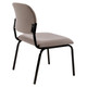 Goliath Visitor Office Chair, beige upholstered seat with black metal frame and backrest support