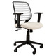 Aylee Operators Office Chair, ergonomic office chair with black adjustable armrests, a white cushioned seat, and a breathable mesh backrest for comfort and support.