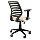 Aylee Operators Office Chair, ergonomic office chair with black mesh backrest, white cushioned seat, adjustable armrests, and flexible height adjustment for comfortable seating in workspaces. Aylee Operators Office Chair, ergonomic office chair with black mesh backrest, white cushioned seat, adjustable armrests, and flexible height adjustment for comfortable seating in workspaces.