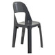 Alpine Senior Chairs 450 mm High, a dark grey plastic chair designed for senior users with a sturdy structure and comfortable seating.