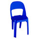Alpine Junior Chairs 375 mm High, Blue Plastic Children's Chair with a Simple Design and a Cut-Out Backrest.
