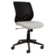 Breeze Operators Office Chair | Sac-Och-Bre, Ergonomic Office Chair with a Black Mesh Backrest, White Cushioned Seat, and Adjustable Height with Wheel Casters for Mobility.