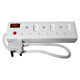 3 x 16A SA & 3 x Euro Multi-Plug, electrical power strip with multiple outlets and a power switch.