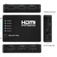 5-Port HDMI Switch AD2006, Electronic Device with Multiple HDMI Input Ports and One Output Port, Featuring LED Indicators, Infrared Control Port, and Power Input for Connecting Multiple HDMI Devices.
