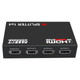 4K Splitter 1x4 HDMI Splitter AD2011, compact black device with four HDMI output ports for displaying one HDMI source on multiple screens.