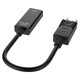 Male Display Port to HDMI Female Adapter, AD2015B, black compact HDMI adapter with DisplayPort connector on one end and HDMI port on the other for connecting DisplayPort-enabled devices to HDMI displays.