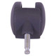Non-Lockable Castor Wheel AL0315, Black Rubber Caster with Metal Stem for Furniture or Equipment.
