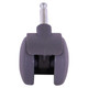 Non-Lockable Castor Wheel AL0315, Front View of a Grey Caster Wheel with a Metal Stem for Furniture or Equipment.