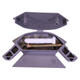 Part - Corner Standard Frame (Incl Screws And Plugs) AL3005, open gray corner frame with screws and plugs inside for furniture assembly.