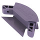 Part - Corner Standard Frame (Incl Screws And Plugs) AL3005, a gray plastic corner frame with screw holes, designed for supporting and fixing corner joints in furniture or construction projects.