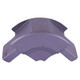 Part - Corner Deluxe Frame AL3010, close-up view of a metallic corner frame with a smooth, shiny surface and precise edges for structural support.