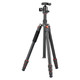 Deluxe Tripod 1570mm - Black, a professional adjustable camera tripod with three extendable legs, a central column, and a pan-and-tilt head for stable photography and videography.