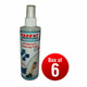 CLEANING FLUID WHITEBOARD 250 ml Uncarded BOX OF 6 | Erasers & Aqua Wipes | Office Stock