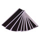 Magnetic Label Carriers (20*100mm - 10 Pack) BA1132, product image showing a set of black and white magnetic label carriers arranged in a fan shape.