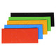 Magnetic Flexible Shapes (15 mm - 50 Pack - Assorted), Colourful Assortment of Magnetic Shapes Including Circles, Squares, Triangles, Stars, and Arrows on Different Coloured Rectangular Magnetic Sheets.
