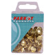 Drawing Pins Brass, Boxed Pack of 100 Brass Drawing Pins Used for Office or Craft Projects.