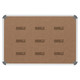 Bulletin Board, Aluminium Frame - 600*450mm - Spice product image showing a rectangular board with a cork surface and a sleek aluminium frame, ideal for notice display in offices or schools.