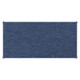 Bulletin Board Ribbed Aluminium Frame (2000 x 1200 mm - Denim) BD0670C, the Image Shows a Rectangular Bulletin Board with a Blue Denim Fabric Surface and a Brushed Aluminium Frame with Rounded Corners.