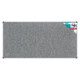 Bulletin Board Ribbed Aluminium Frame (2000x1200mm - Laurel) BD0670X, grey textured fabric bulletin board with aluminum frame for office or classroom, with labeling and branding on the top right corner.