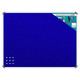 Product Info Board, Aluminium Frame - 600 x 450 mm - Royal Blue, Displaying a Vibrant Blue Surface with Corner Protectors and a Label Indicating the Product Details.