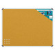 Product Info Board, Aluminium Frame - 600 x 450 mm - Beige, Signage Board with Beige Cork Surface and White Aluminium Framing for Office, School, and Business Use.