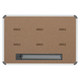 Non-Magnetic Whiteboard (600 x 450 mm) BD1220, Whiteboard with a Brown Backing and Silver Frame, Designed for Note-Taking and Presentations.