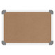 Slimline Non-Magnetic Whiteboard (300*450mm) BD1515, top view of a whiteboard with a brown cork surface and white border with rounded gray corner protectors.