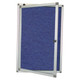 Hinged Pinning Display Case (900*600mm - Royal Blue) BD3825D, image of a hinged display case with royal blue felt interior and aluminum frame.