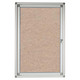 Hinged Pinning Display Case (900*600mm - Beige), beige-colored display case with a hinged door and pinning surface for showcasing and organizing items.