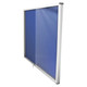 Pinning Display Case (1200*900mm - Royal Blue) BD3841D, a large blue display case with a sturdy aluminum frame and lockable glass door, suitable for showcasing items in retail or exhibition settings.