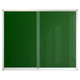 Pinning Display Case, 1200 x 900 mm - Green, BD3841G, Featuring a Rectangular Green Pinboard with a Metal Frame for Displaying Pinned Items in an Office or Classroom Setting.