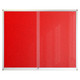 Pinning Display Case, 1200x900mm Burgundy colored display case with a lockable aluminum frame for wall mounting.