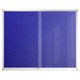Pinning Display Case, 1500*1200mm Royal Blue product with a sleek frame and vibrant blue pinning surface.