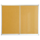Pinning Display Case, 1500x1200mm Beige, model BD3860F, featuring a large cork-board surface with a silver metallic frame.