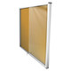 Pinning Display Case (1500*1200mm - Beige), beige-colored display case with glass front door and aluminum frame for showcasing products or items.